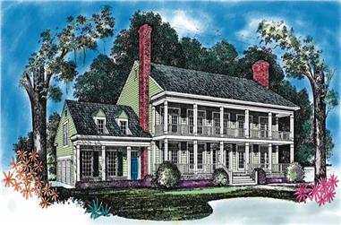 4-Bedroom, 3441 Sq Ft European Home Plan - 137-1383 - Main Exterior