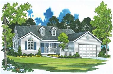 2-Bedroom, 2213 Sq Ft Country Home Plan - 137-1384 - Main Exterior