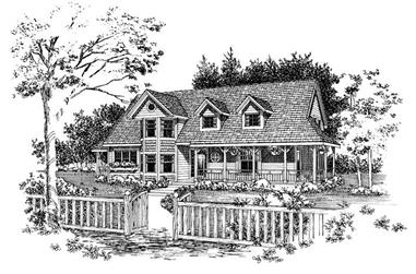 4-Bedroom, 2522 Sq Ft Country Home Plan - 137-1389 - Main Exterior