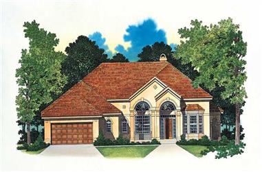 3-Bedroom, 2520 Sq Ft Mediterranean Home Plan - 137-1390 - Main Exterior