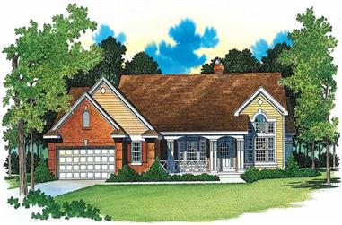 3-Bedroom, 2424 Sq Ft Country Home Plan - 137-1392 - Main Exterior