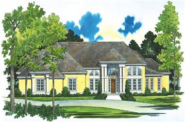 4-Bedroom, 2861 Sq Ft Mediterranean Home Plan - 137-1420 - Main Exterior