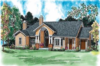 3-Bedroom, 2407 Sq Ft Country House Plan - 137-1426 - Front Exterior