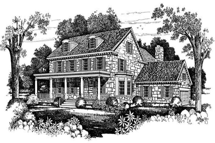Home Plan Front Elevation of this 3-Bedroom,4126 Sq Ft Plan -137-1431