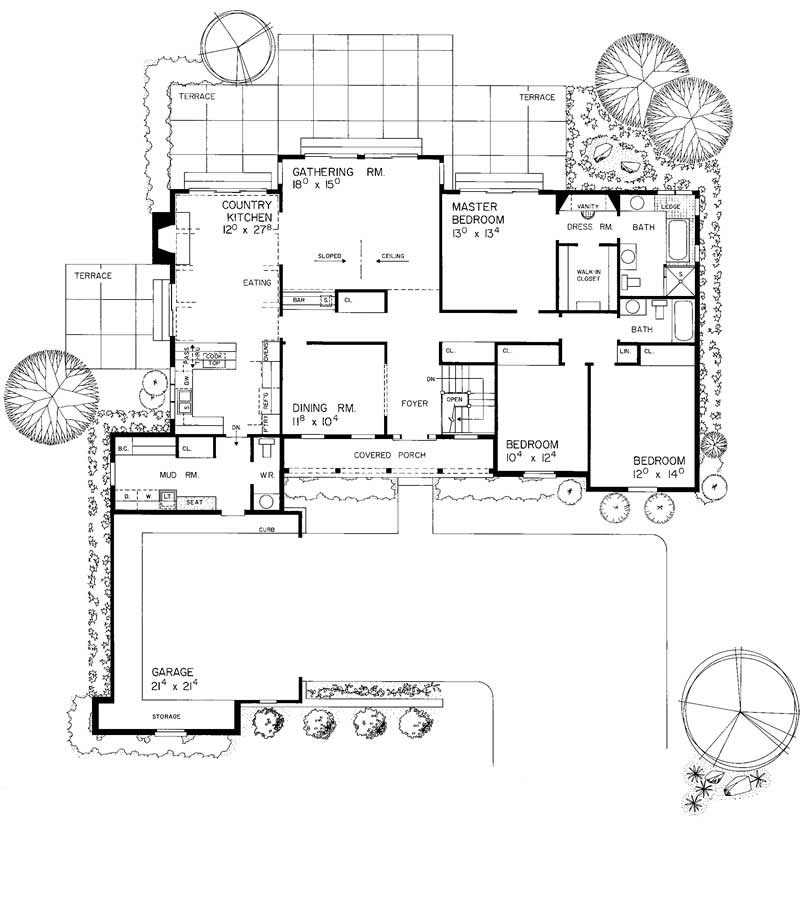 Country Home Design - 3 Bedrms, 2.5 Baths - 2,129 Sq Ft - Plan #137-1435