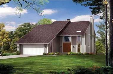 4-Bedroom, 3315 Sq Ft Contemporary Home Plan - 137-1438 - Main Exterior