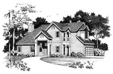 3-Bedroom, 2643 Sq Ft Contemporary House Plan - 137-1482 - Front Exterior