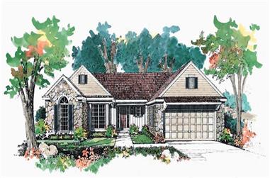 3-Bedroom, 1999 Sq Ft European Home Plan - 137-1524 - Main Exterior