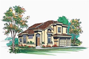 3-Bedroom, 2522 Sq Ft Mediterranean Home Plan - 137-1530 - Main Exterior