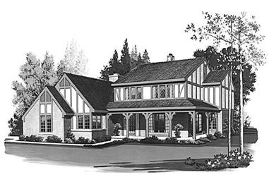 4-Bedroom, 2429 Sq Ft European House Plan - 137-1541 - Front Exterior