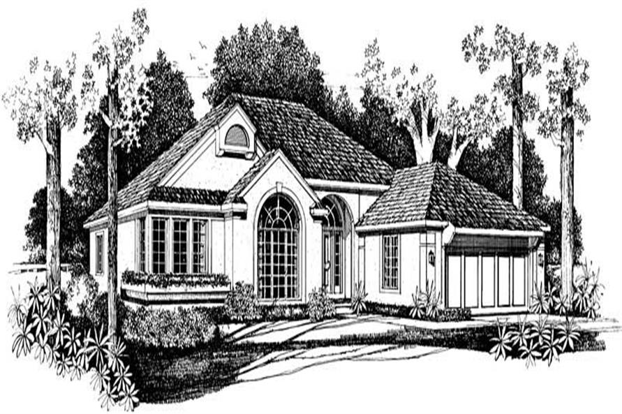 Home Plan Front Elevation of this 3-Bedroom,1981 Sq Ft Plan -137-1577