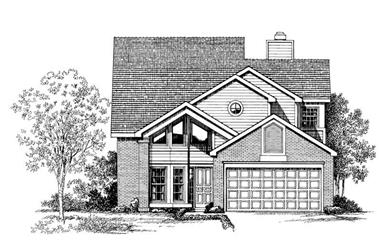 3-Bedroom, 2152 Sq Ft Contemporary House Plan - 137-1580 - Front Exterior