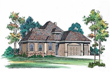 3-Bedroom, 2290 Sq Ft Mediterranean House Plan - 137-1623 - Front Exterior