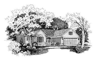 3-Bedroom, 1970 Sq Ft Country House Plan - 137-1626 - Front Exterior