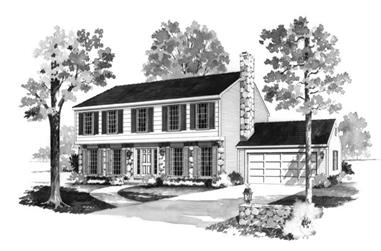 4-Bedroom, 2666 Sq Ft Colonial House Plan - 137-1640 - Front Exterior