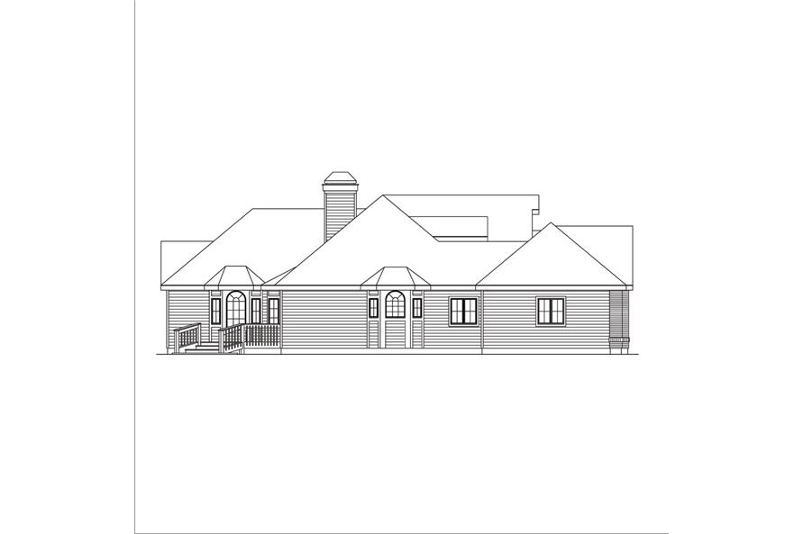 Home Plan Left Elevation of this 3-Bedroom,2452 Sq Ft Plan -138-1039