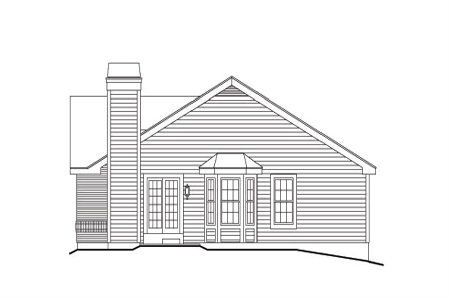 Home Plan Right Elevation of this 3-Bedroom,1161 Sq Ft Plan -138-1135