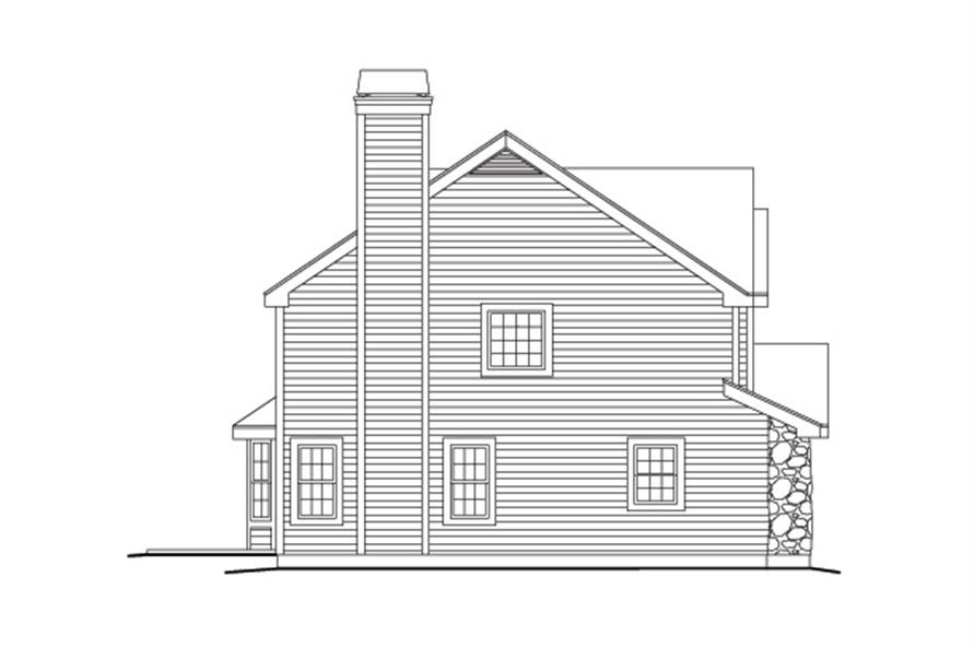 Home Plan Left Elevation of this 3-Bedroom,1671 Sq Ft Plan -138-1142