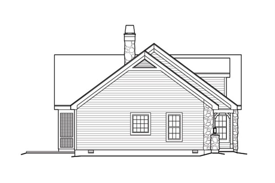 Home Plan Left Elevation of this 2-Bedroom,1568 Sq Ft Plan -138-1168