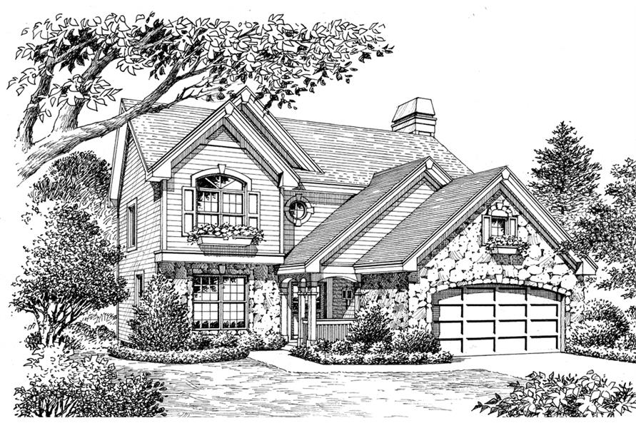 Front View of this 4-Bedroom, 2167 Sq Ft Plan - 138-1169