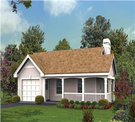 20x20 Tiny House Cabin Plan - 1 Bedrm, 1 Bath, 400 Sq Ft - #126-1022