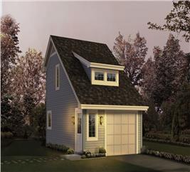 Garage w/Apartments House Plan #138-1208: 1 Bedrm, 342 Sq Ft Home ...