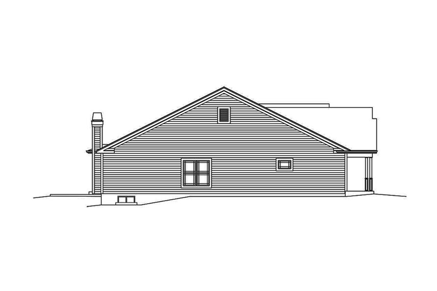 Home Plan Left Elevation of this 3-Bedroom,2453 Sq Ft Plan -138-1341