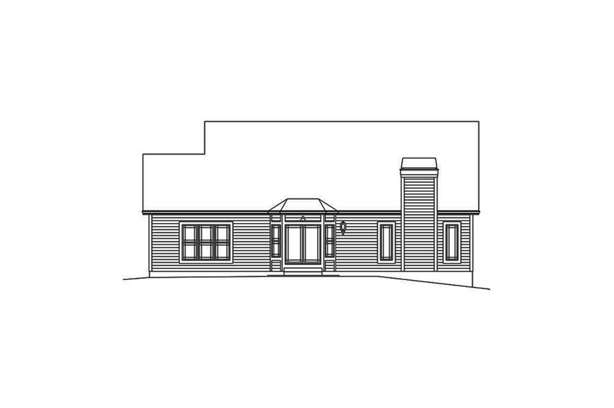 Home Plan Rear Elevation of this 3-Bedroom,2453 Sq Ft Plan -138-1341