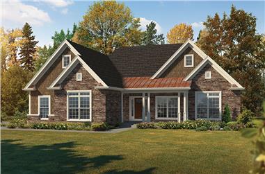 3-Bedroom, 2050 Sq Ft Country House Plan - 138-1359 - Front Exterior