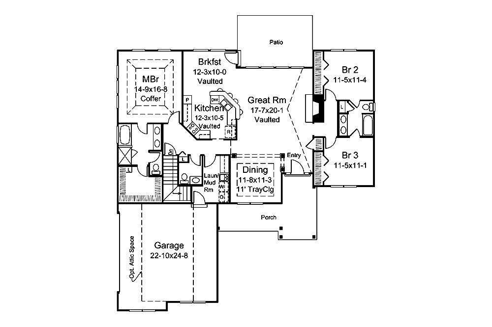 3 Bedrm, 1983 Sq Ft Country House Plan #138-1360