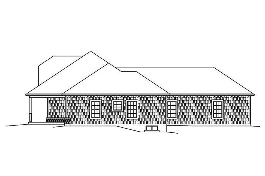 Home Plan Right Elevation of this 4-Bedroom,2392 Sq Ft Plan -138-1409