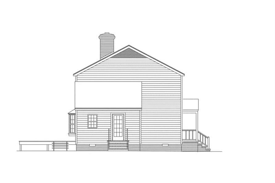 Home Plan Left Elevation of this 4-Bedroom,2032 Sq Ft Plan -138-1433