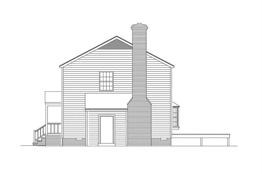 Home Plan Right Elevation of this 4-Bedroom,2032 Sq Ft Plan -138-1433