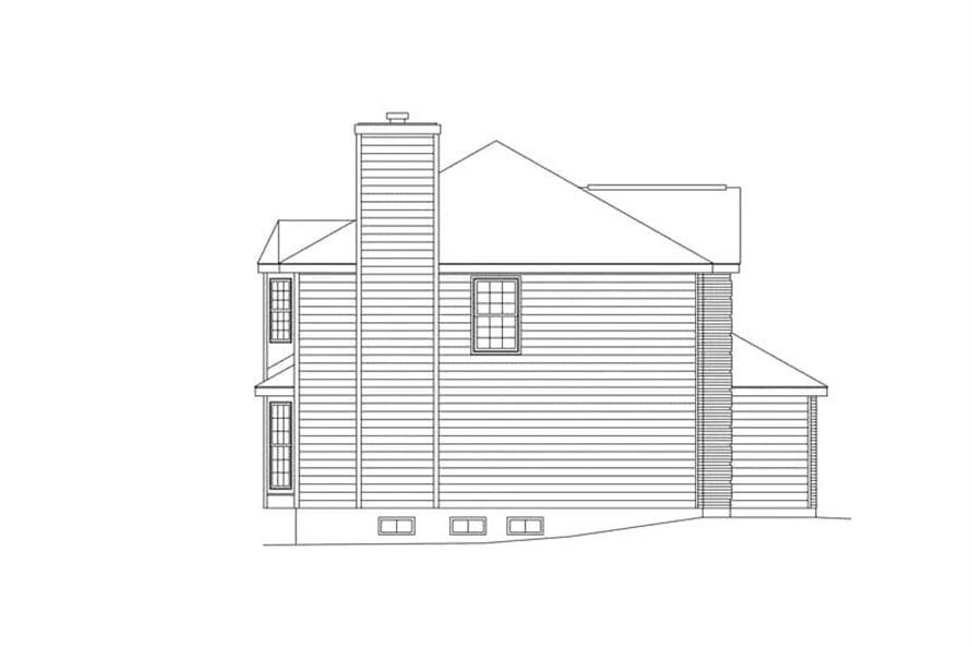 Home Plan Left Elevation of this 3-Bedroom,2401 Sq Ft Plan -138-1437