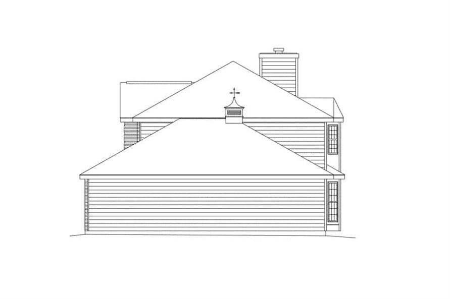 Home Plan Right Elevation of this 3-Bedroom,2401 Sq Ft Plan -138-1437