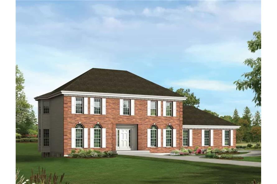 Georgian House Plan - 3 Bedrms, 2.5 Baths - 2401 Sq Ft - #138-1437