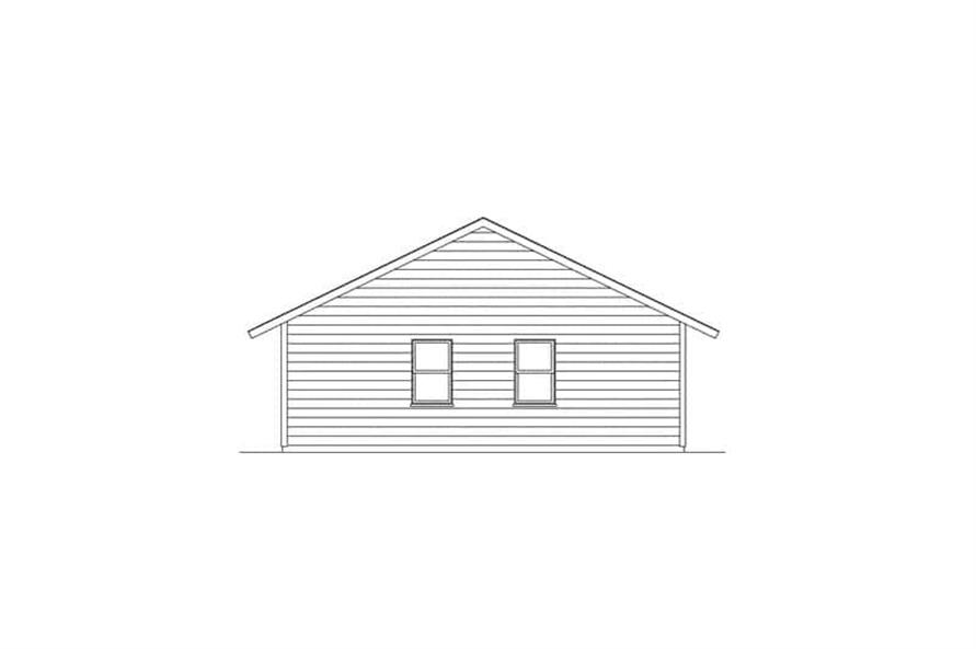 Home Plan Left Elevation of this 3-Bedroom,1343 Sq Ft Plan -138-1441