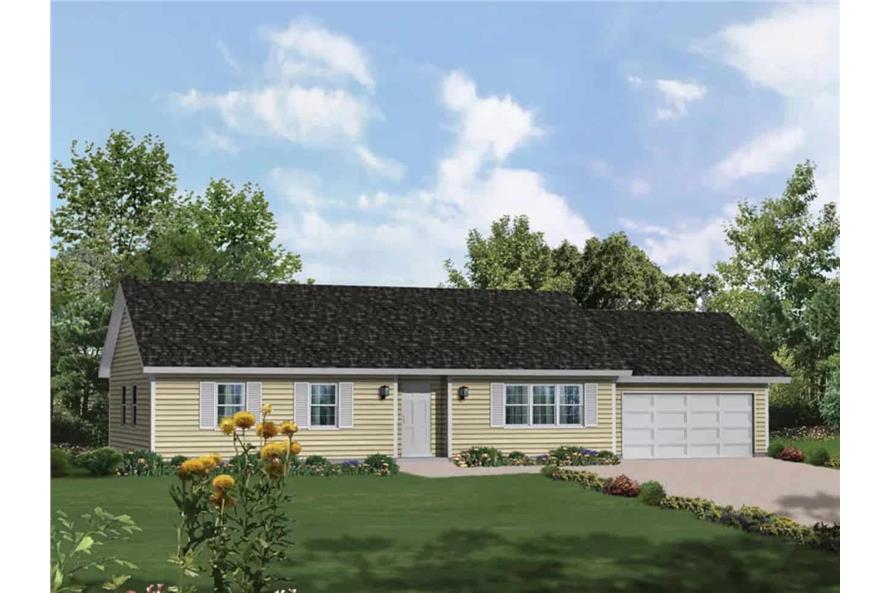 3-Bedroom, 1343 Sq Ft Modern Farmhouse House Plan - 138-1441 - Front Exterior