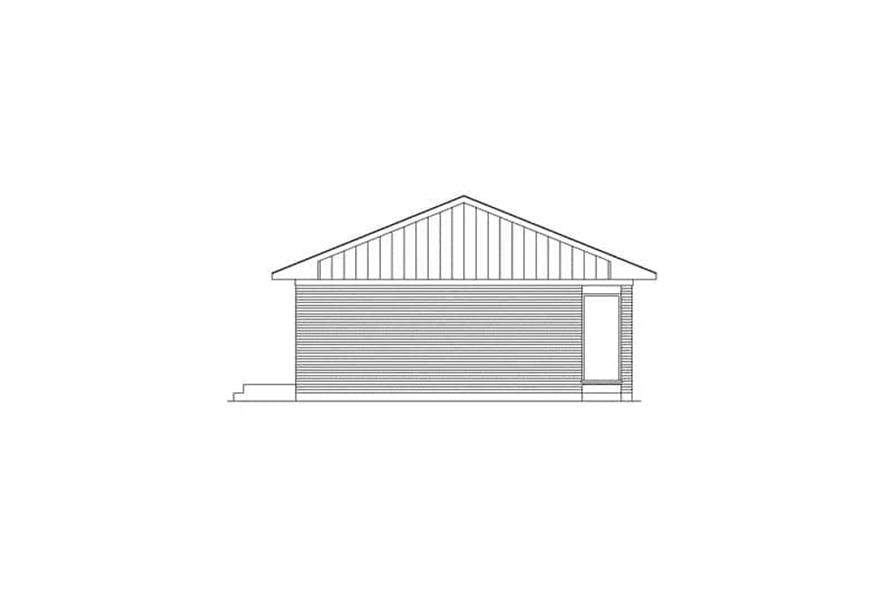 Home Plan Right Elevation of this 3-Bedroom,1000 Sq Ft Plan -138-1442