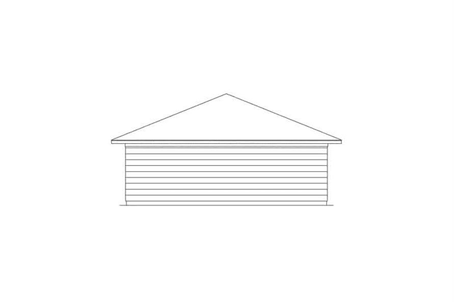 Home Plan Left Elevation of this 3-Bedroom,1362 Sq Ft Plan -138-1444