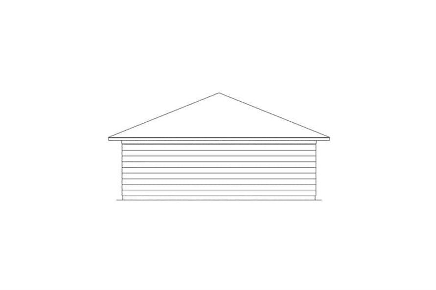 Home Plan Right Elevation of this 3-Bedroom,1362 Sq Ft Plan -138-1444