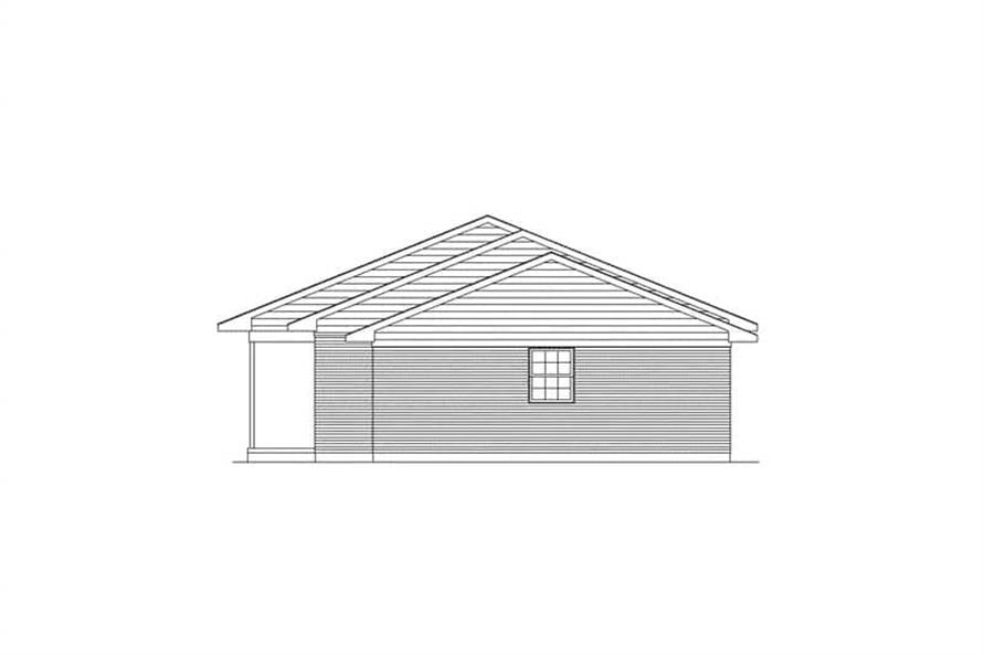 Home Plan Right Elevation of this 3-Bedroom,1400 Sq Ft Plan -138-1445