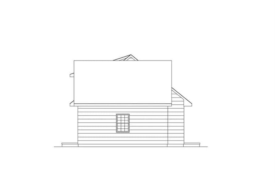 Home Plan Left Elevation of this 4-Bedroom,1827 Sq Ft Plan -138-1446