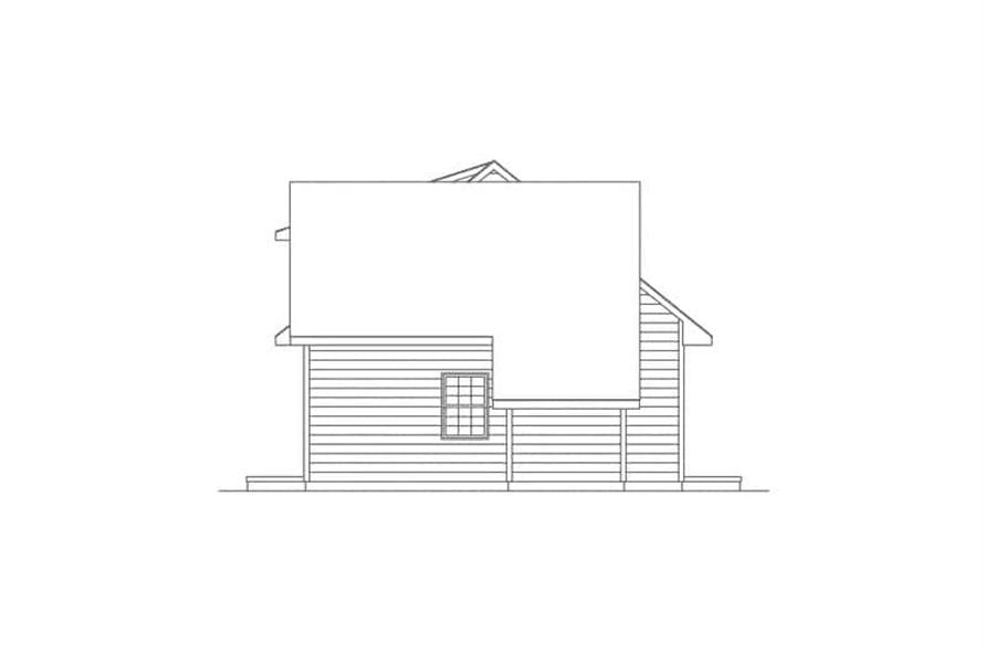 Home Plan Left Elevation of this 4-Bedroom,1827 Sq Ft Plan -138-1447