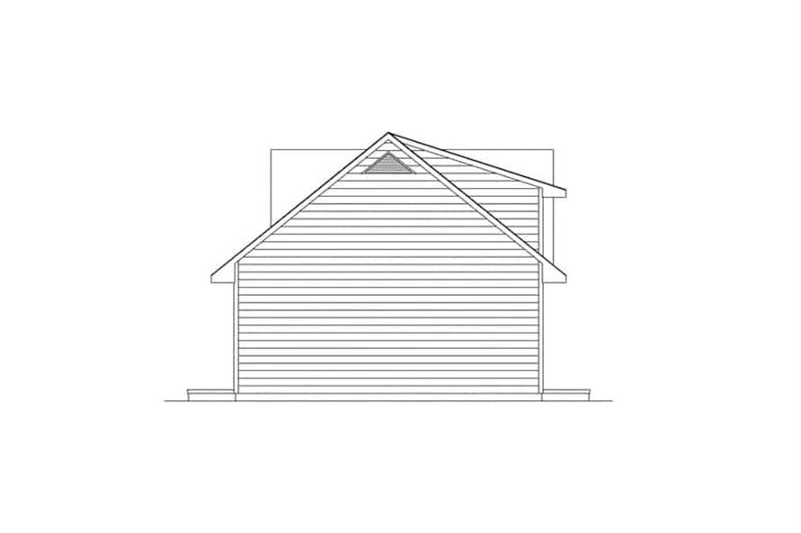 Home Plan Right Elevation of this 4-Bedroom,1827 Sq Ft Plan -138-1447