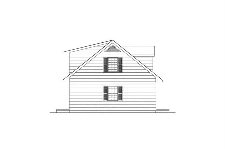 Home Plan Left Elevation of this 4-Bedroom,1705 Sq Ft Plan -138-1449