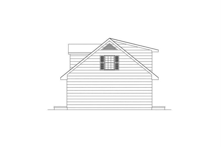 Home Plan Right Elevation of this 4-Bedroom,1705 Sq Ft Plan -138-1449