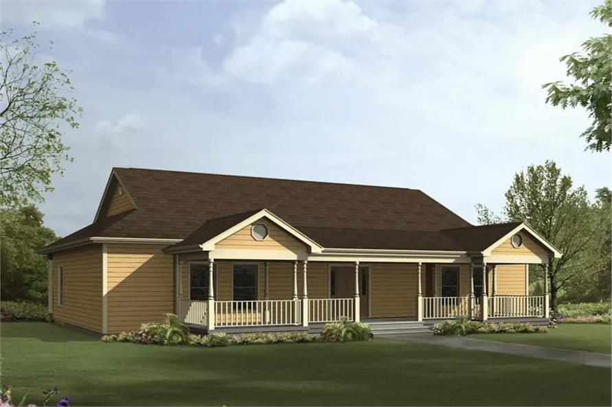 Front View of this 3-Bedroom,1832 Sq Ft Plan -138-1457