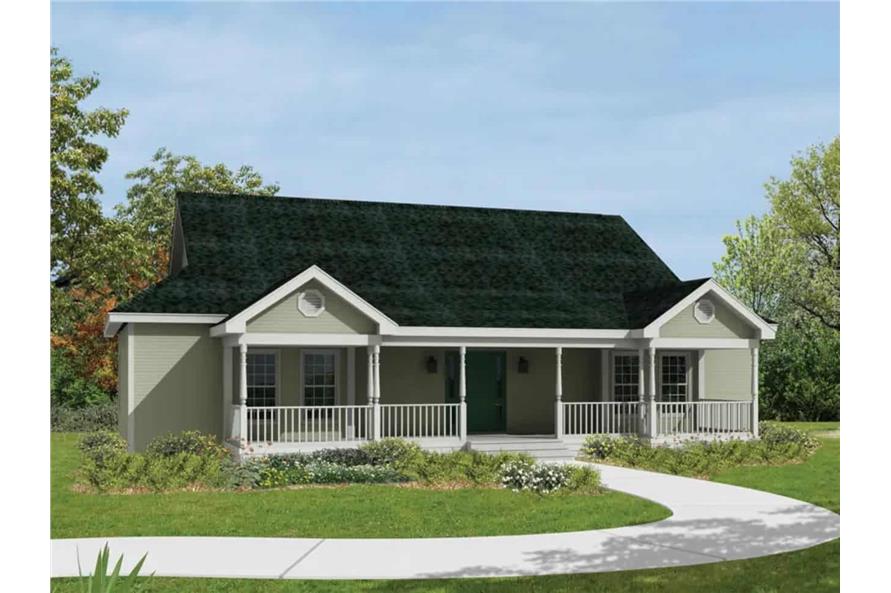 Front View of this 3-Bedroom,1832 Sq Ft Plan -138-1457