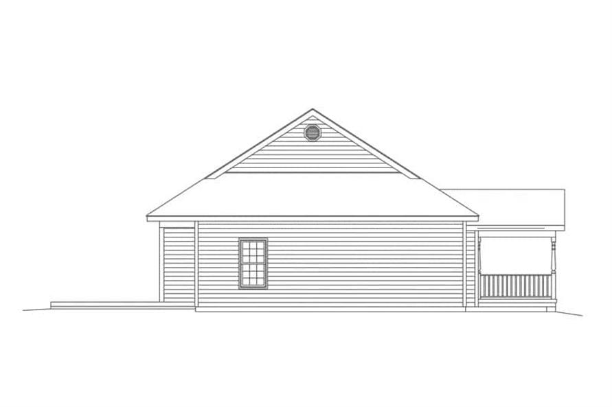 Home Plan Left Elevation of this 3-Bedroom,1832 Sq Ft Plan -138-1457